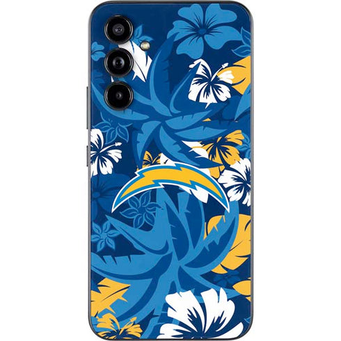 NFL Los Angeles Chargers Tropical Print Galaxy A54 5G Skin