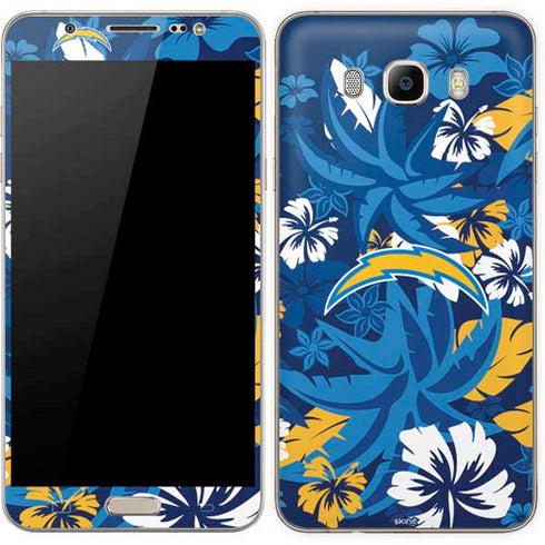 NFL Los Angeles Chargers Tropical Print Galaxy J7 Skin
