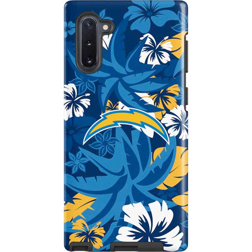 NFL Los Angeles Chargers Tropical Print Galaxy Note 10 Pro Case