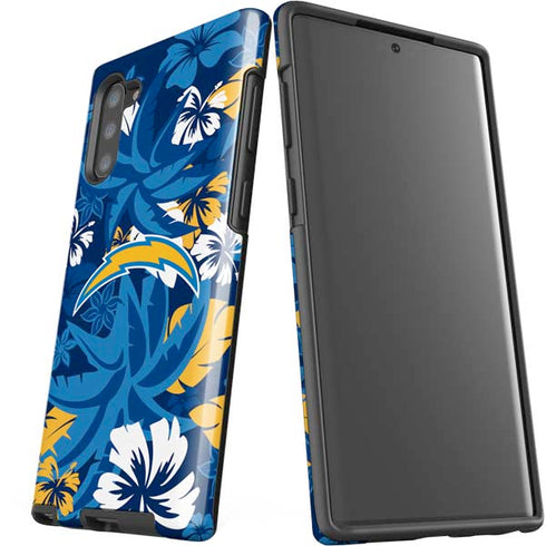 NFL Los Angeles Chargers Tropical Print Galaxy Note 10 Pro Case