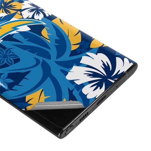 NFL Los Angeles Chargers Tropical Print Galaxy Note 10 Skin