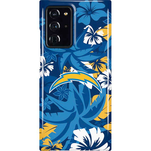 NFL Los Angeles Chargers Tropical Print Galaxy Note20 Ultra 5G Lite Case