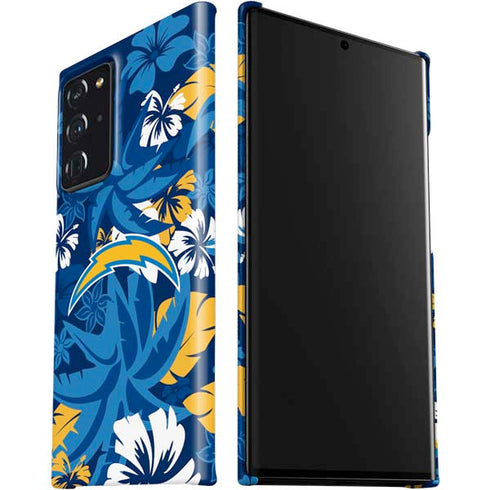 NFL Los Angeles Chargers Tropical Print Galaxy Note20 Ultra 5G Lite Case