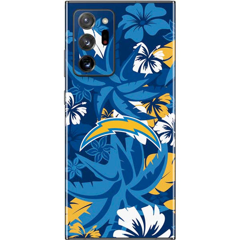 NFL Los Angeles Chargers Tropical Print Galaxy Note20 Ultra 5G Skin