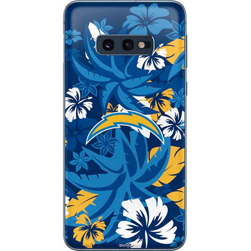 NFL Los Angeles Chargers Tropical Print Galaxy S10e Skin
