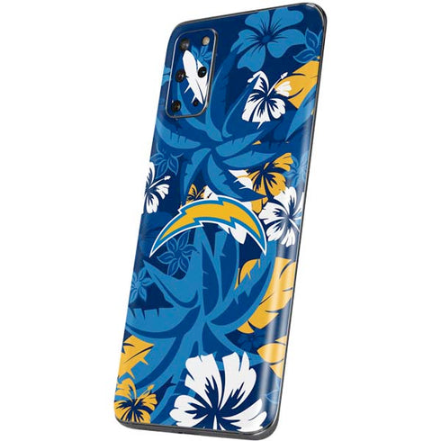 NFL Los Angeles Chargers Tropical Print Galaxy S20 Plus Skin