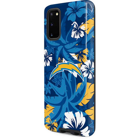 NFL Los Angeles Chargers Tropical Print Galaxy S20 Pro Case