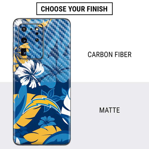 NFL Los Angeles Chargers Tropical Print Galaxy S20 Ultra 5G Skin