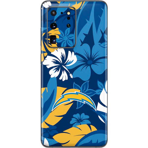 NFL Los Angeles Chargers Tropical Print Galaxy S20 Ultra 5G Skin