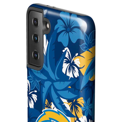 NFL Los Angeles Chargers Tropical Print Galaxy S21 FE Pro Case