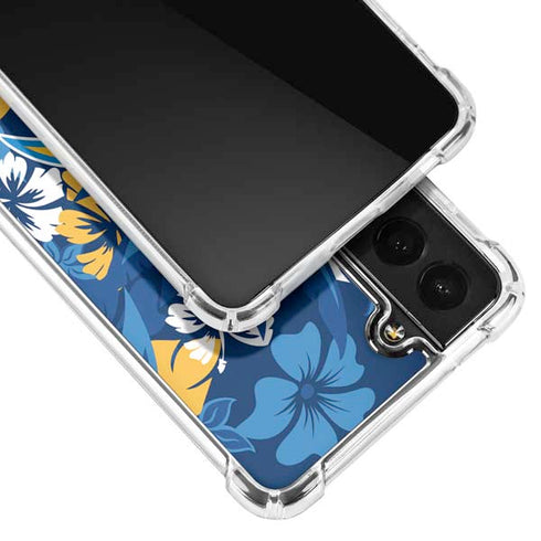 NFL Los Angeles Chargers Tropical Print Galaxy S21 Plus 5G Clear Case