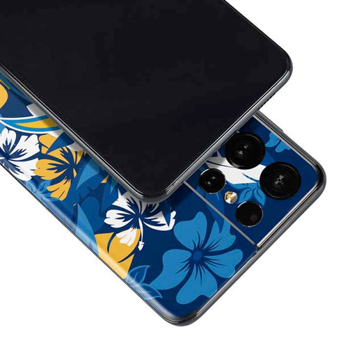 NFL Los Angeles Chargers Tropical Print Galaxy S21 Ultra 5G Skin