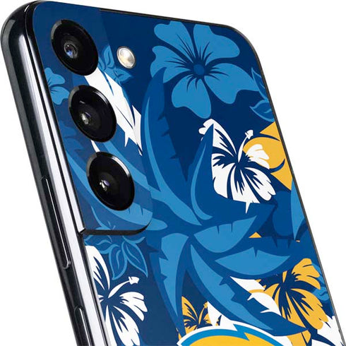 NFL Los Angeles Chargers Tropical Print Galaxy S22 Skin