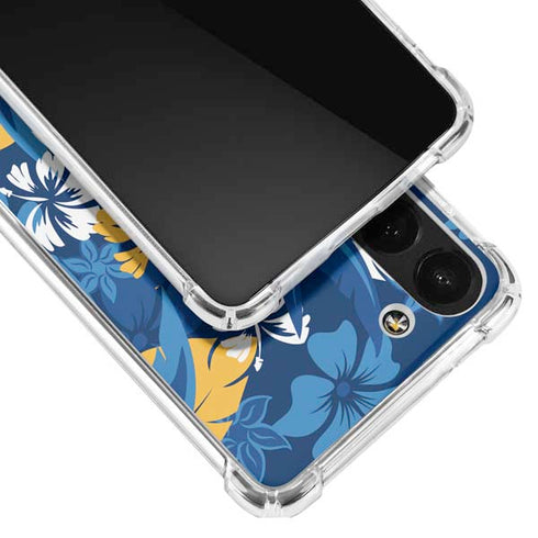 NFL Los Angeles Chargers Tropical Print Galaxy S23 Clear Case
