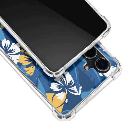 NFL Los Angeles Chargers Tropical Print Galaxy S23 FE Clear Case