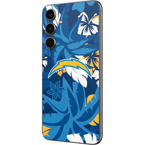 NFL Los Angeles Chargers Tropical Print Galaxy S23 FE Skin