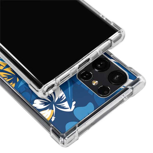 NFL Los Angeles Chargers Tropical Print Galaxy S24 Ultra Clear Case