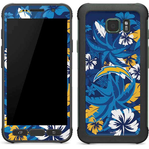 NFL Los Angeles Chargers Tropical Print Galaxy S7 Active Skin
