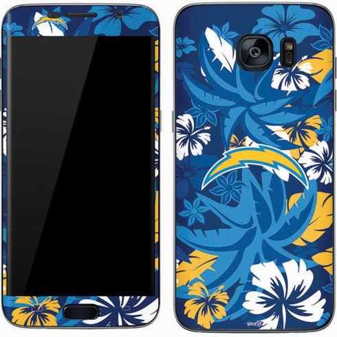 NFL Los Angeles Chargers Tropical Print Galaxy S7 Skin