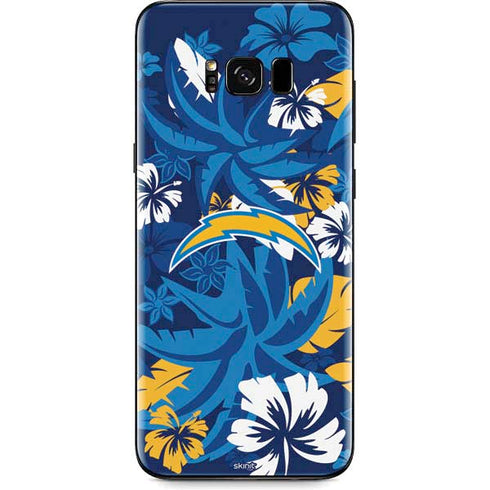 NFL Los Angeles Chargers Tropical Print Galaxy S8 Skin