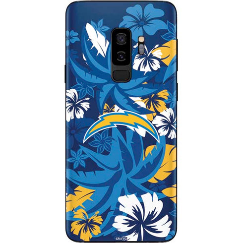 NFL Los Angeles Chargers Tropical Print Galaxy S9 Plus Skin