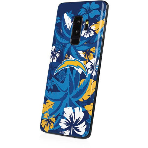 NFL Los Angeles Chargers Tropical Print Galaxy S9 Plus Skin