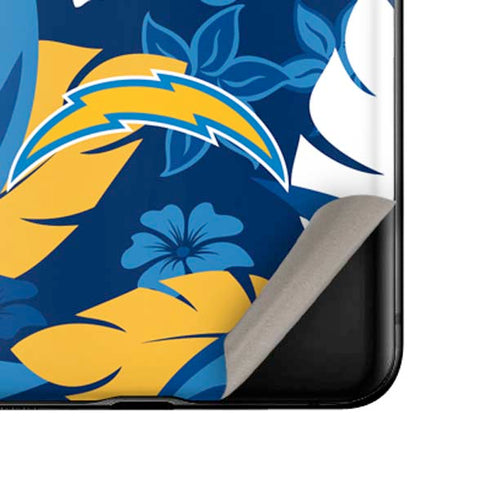 NFL Los Angeles Chargers Tropical Print Galaxy Z Flip Skin