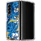 NFL Los Angeles Chargers Tropical Print Galaxy Z Fold4 5G Clear Case