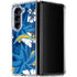 NFL Los Angeles Chargers Tropical Print Galaxy Z Fold5 5G Clear Case