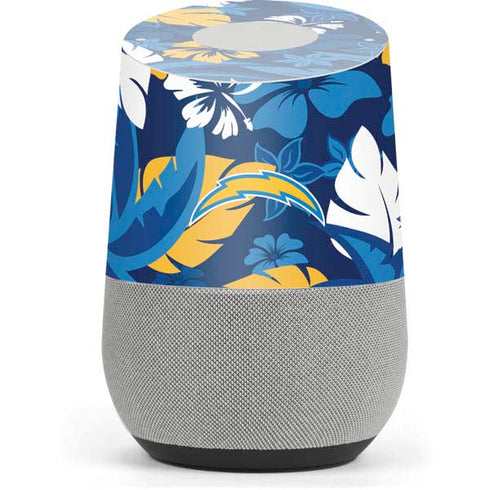 NFL Los Angeles Chargers Tropical Print Google Home Skin