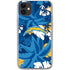 NFL Los Angeles Chargers Tropical Print iPhone 11 Clear Case