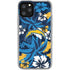 NFL Los Angeles Chargers Tropical Print iPhone 11 Pro Clear Case