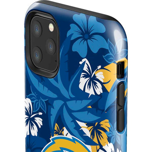 NFL Los Angeles Chargers Tropical Print iPhone 11 Pro Max Impact Case