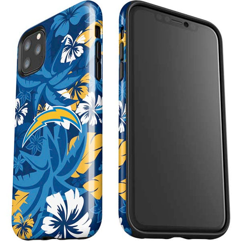 NFL Los Angeles Chargers Tropical Print iPhone 11 Pro Max Impact Case