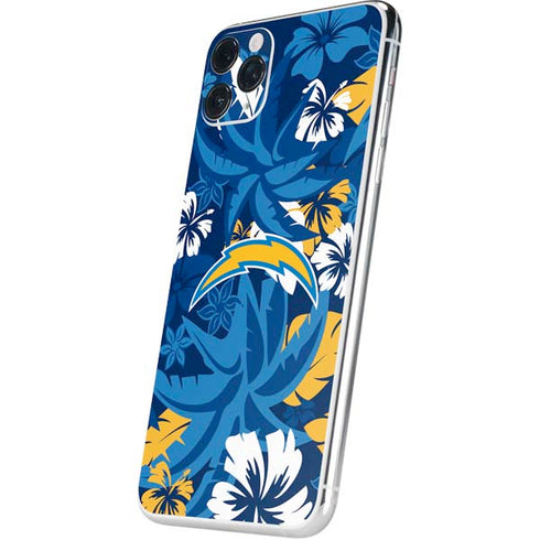 NFL Los Angeles Chargers Tropical Print iPhone 11 Pro Max Skin