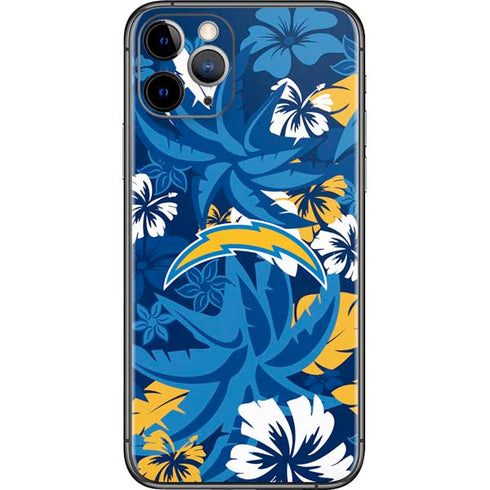 NFL Los Angeles Chargers Tropical Print iPhone 11 Pro Skin