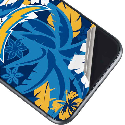 NFL Los Angeles Chargers Tropical Print iPhone 11 Skin