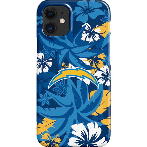 NFL Los Angeles Chargers Tropical Print iPhone 12 Mini Lite Case