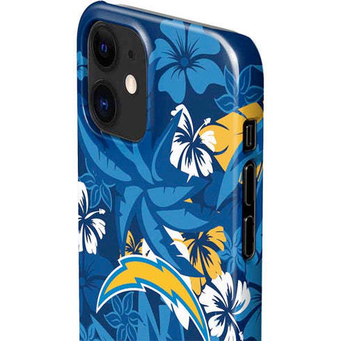 NFL Los Angeles Chargers Tropical Print iPhone 12 Mini Lite Case