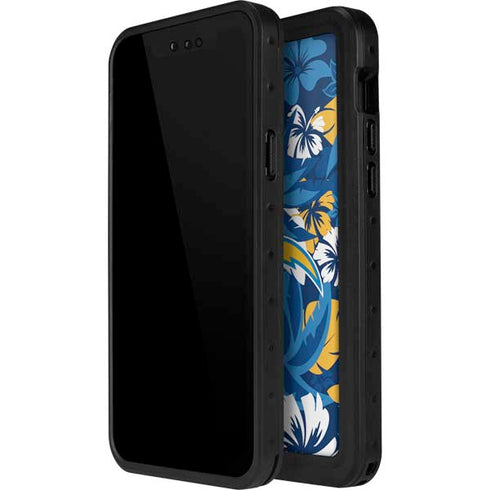 NFL Los Angeles Chargers Tropical Print iPhone 12 Mini Waterproof Case