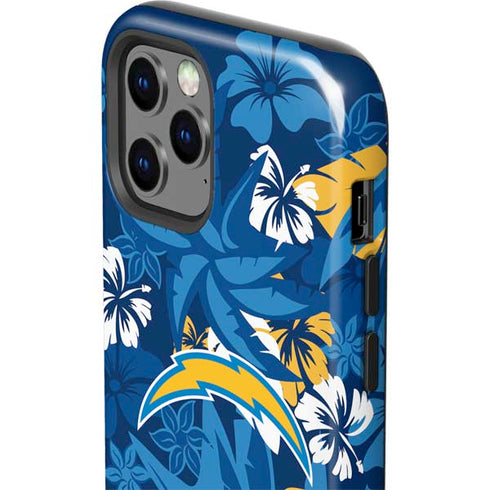 NFL Los Angeles Chargers Tropical Print iPhone 12 Pro Impact Case