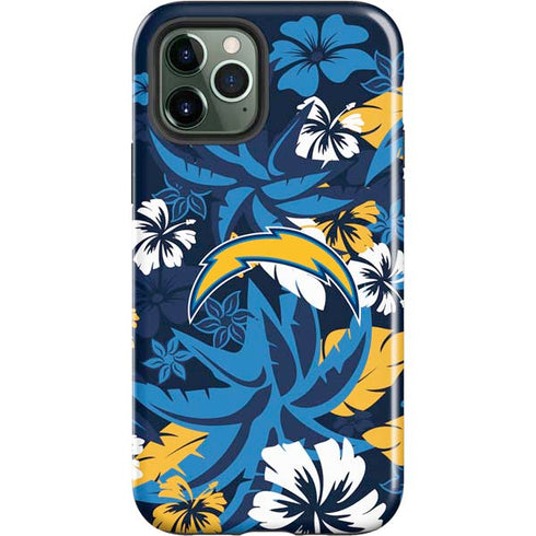 NFL Los Angeles Chargers Tropical Print iPhone 12 Pro Max Impact Case