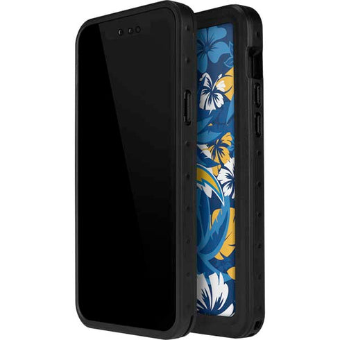 NFL Los Angeles Chargers Tropical Print iPhone 12 Pro Waterproof Case