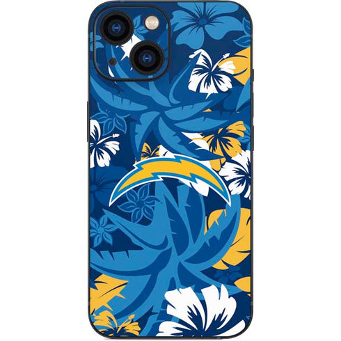 NFL Los Angeles Chargers Tropical Print iPhone 13 Mini Skin