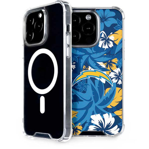 NFL Los Angeles Chargers Tropical Print iPhone 13 Pro MagSafe Case