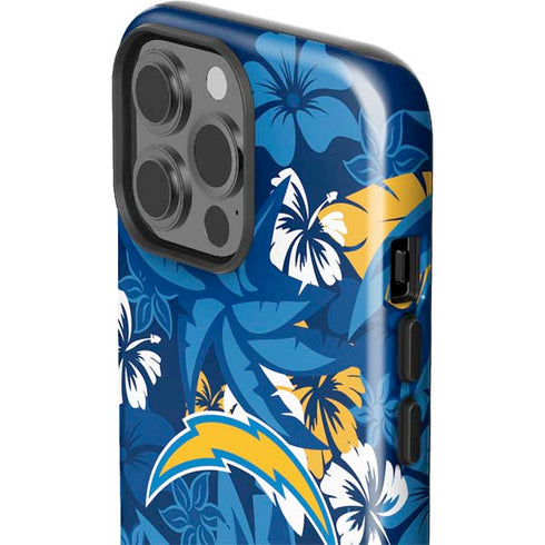 NFL Los Angeles Chargers Tropical Print iPhone 13 Pro Max Impact Case