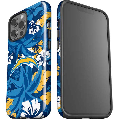 NFL Los Angeles Chargers Tropical Print iPhone 13 Pro Max Impact Case