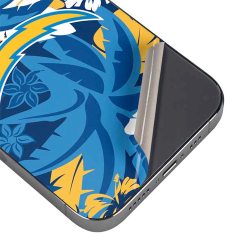 NFL Los Angeles Chargers Tropical Print iPhone 13 Pro Max Skin