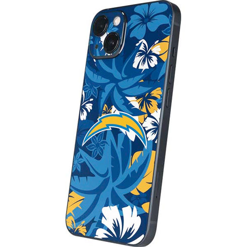 NFL Los Angeles Chargers Tropical Print iPhone 15 Plus Skin