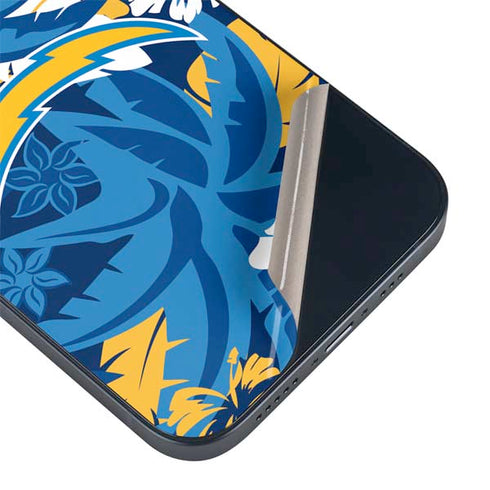NFL Los Angeles Chargers Tropical Print iPhone 15 Plus Skin